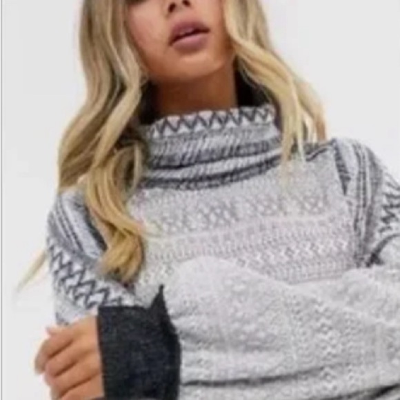 Free People At The Lodge Turtleneck Sweater Small EUC - Picture 2 of 15